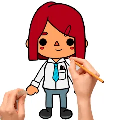 How to draw Toca МОД на Андроид