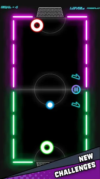 Air Hockey Glow HD Ultimate 2D (Эйр)  [МОД Бесконечные деньги] Screenshot 1