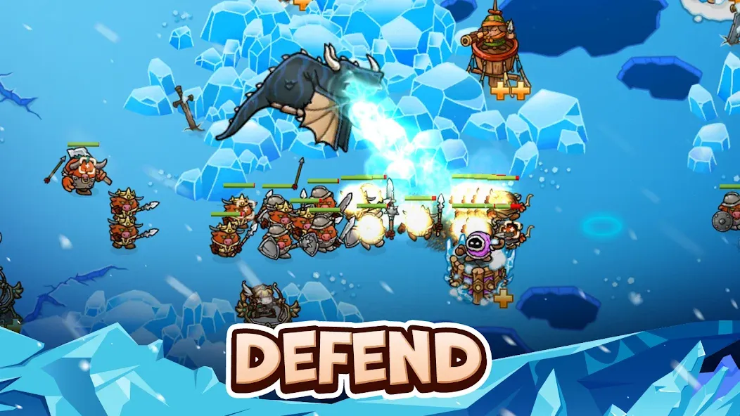 Crazy Defense Heroes - TD Game (Крейзи Дефенс Хероес)  [МОД Меню] Screenshot 1