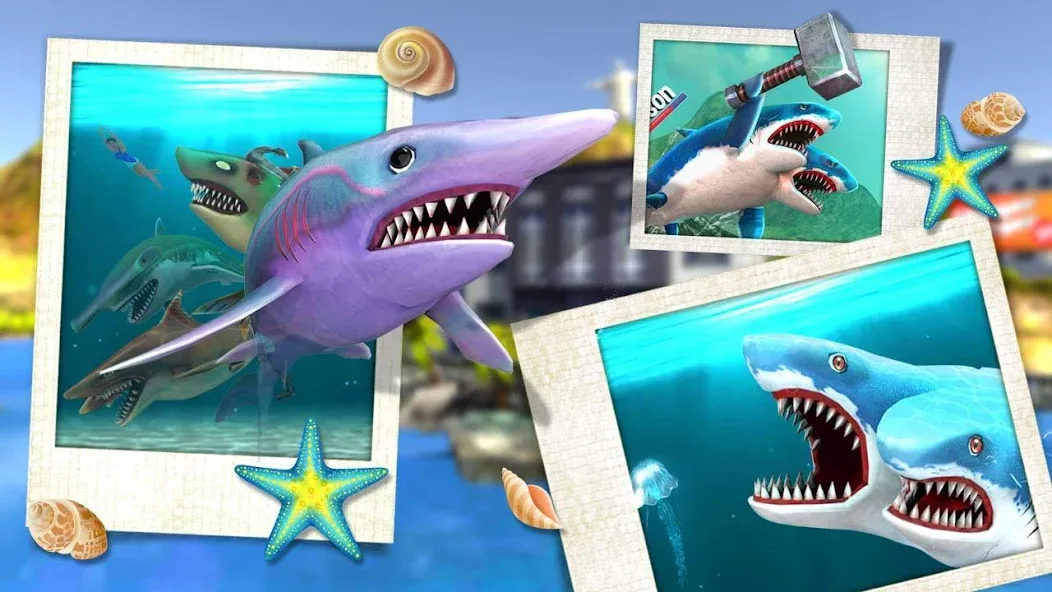 Double Head Shark Attack PVP  [МОД Много денег] Screenshot 5