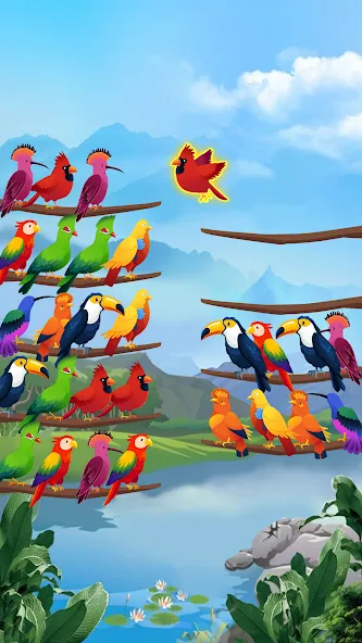 Bird Sort - Color Puzzle  [МОД Unlimited Money] Screenshot 1