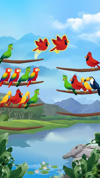 Bird Sort - Color Puzzle  [МОД Unlimited Money] Screenshot 2