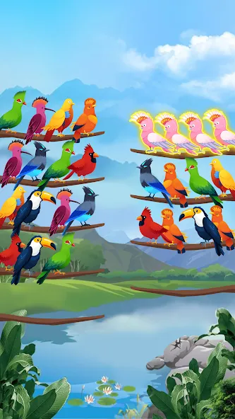 Bird Sort - Color Puzzle  [МОД Unlimited Money] Screenshot 3