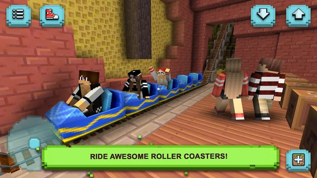 Theme Park Craft: Build & Ride  [МОД Бесконечные монеты] Screenshot 3