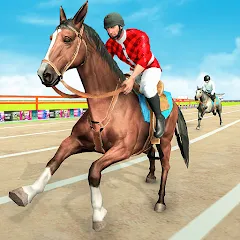 Mounted Horse Racing Games МОД на Андроид