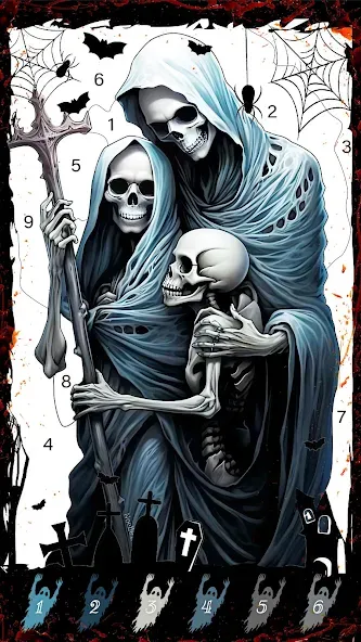 Death Park Coloring Games (Дэт Парк игры раскраски)  [МОД Много монет] Screenshot 1