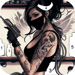 Tattoo Coloring games МОД на Андроид