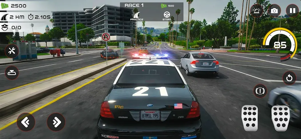 Highway Police Chase Simulator  [МОД Unlimited Money] Screenshot 4