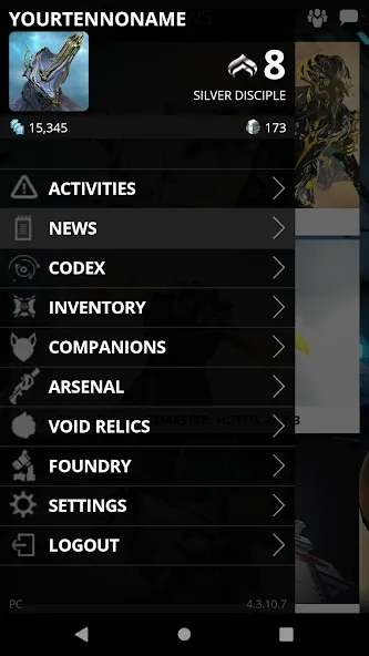 Warframe Companion (Уорфрейм Компаньон)  [МОД Mega Pack] Screenshot 1