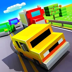 Blocky Highway: Traffic Racing МОД на Андроид