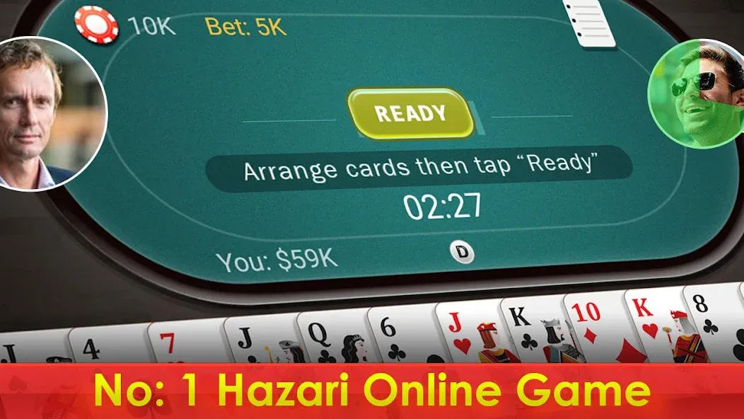 Hazari - 1000 Points Card Game (Хазари)  [МОД Бесконечные деньги] Screenshot 1
