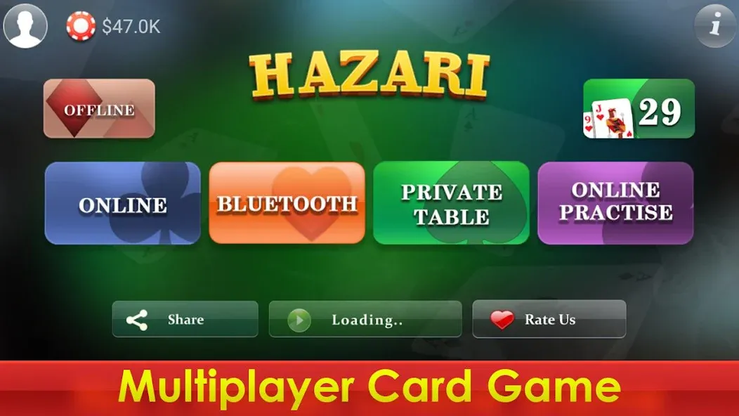 Hazari - 1000 Points Card Game (Хазари)  [МОД Бесконечные деньги] Screenshot 2