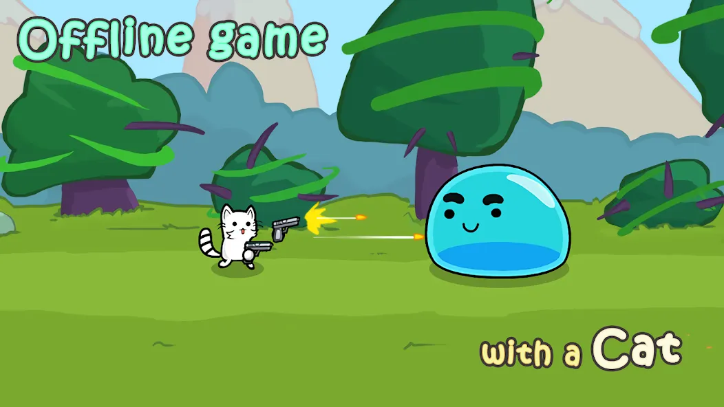 Stickman Cat Gun offline games  [МОД Unlimited Money] Screenshot 2