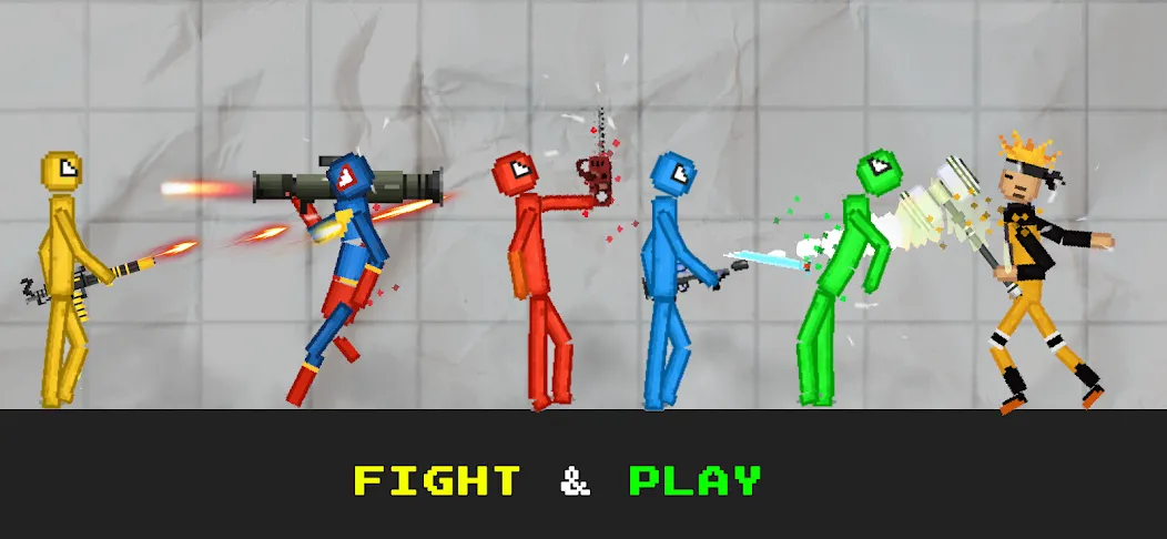 Stickman Playground (тикман Плейграунд)  [МОД Mega Pack] Screenshot 4