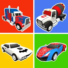 Superhero Car Merge Battle МОД на Андроид