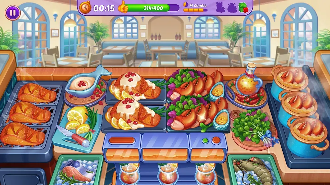 Cooking Crush - Cooking Game (Кукинг Краш)  [МОД Mega Pack] Screenshot 2