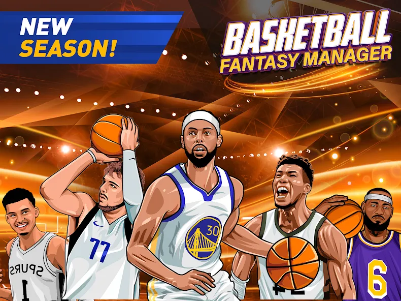 Basketball Fantasy Manager NBA  [МОД Много монет] Screenshot 1