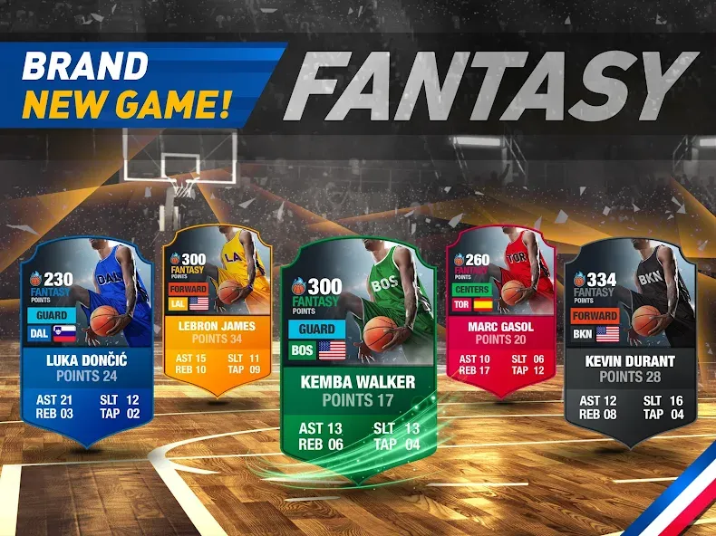 Basketball Fantasy Manager NBA  [МОД Много монет] Screenshot 3