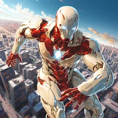 Super hero Flying iron jet man МОД на Андроид
