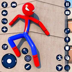 Spider Game-Stickman Rope Hero МОД на Андроид