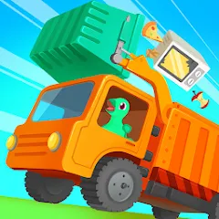 Dinosaur GarbageTruck:for kids МОД на Андроид