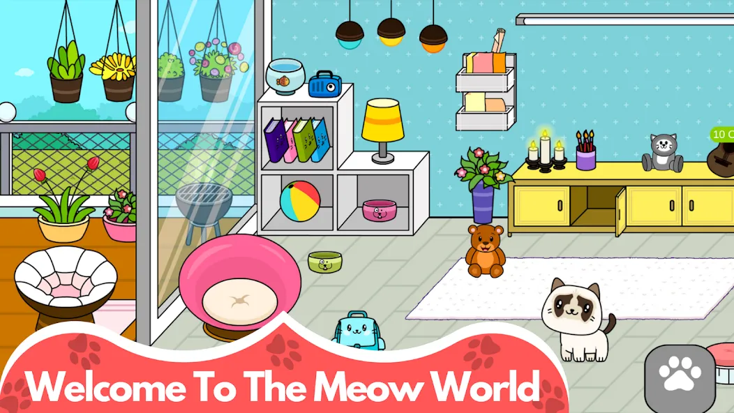 My Cat Town - Cute Kitty Games  [МОД Много денег] Screenshot 1