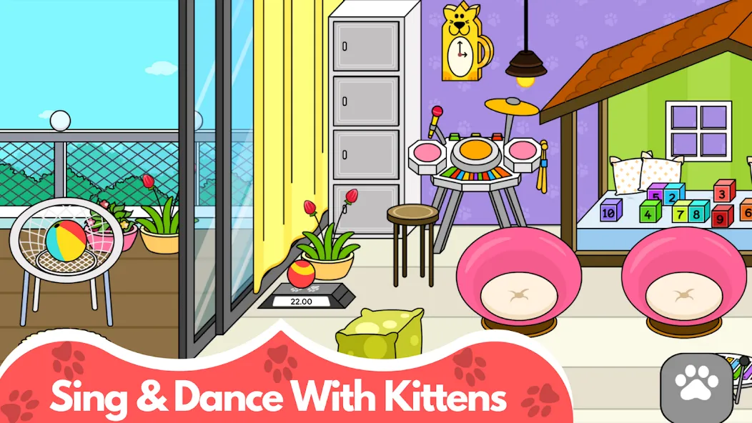 My Cat Town - Cute Kitty Games  [МОД Много денег] Screenshot 4