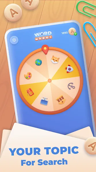 Word Wheel - Word Search  [МОД Много монет] Screenshot 1