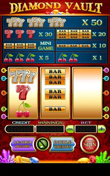 Diamond Vault Slots - Vegas (Бриллиантовые ячейки слотов)  [МОД Unlimited Money] Screenshot 3