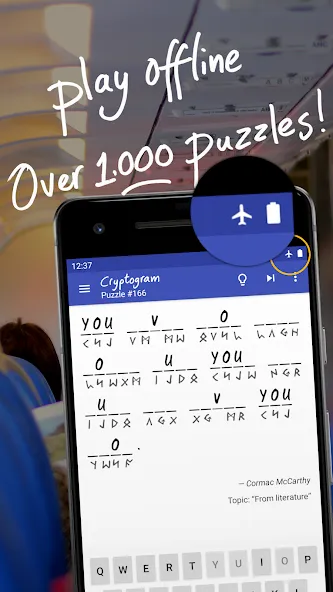 Cryptogram - puzzle quotes (Скрытограмма)  [МОД Бесконечные деньги] Screenshot 3