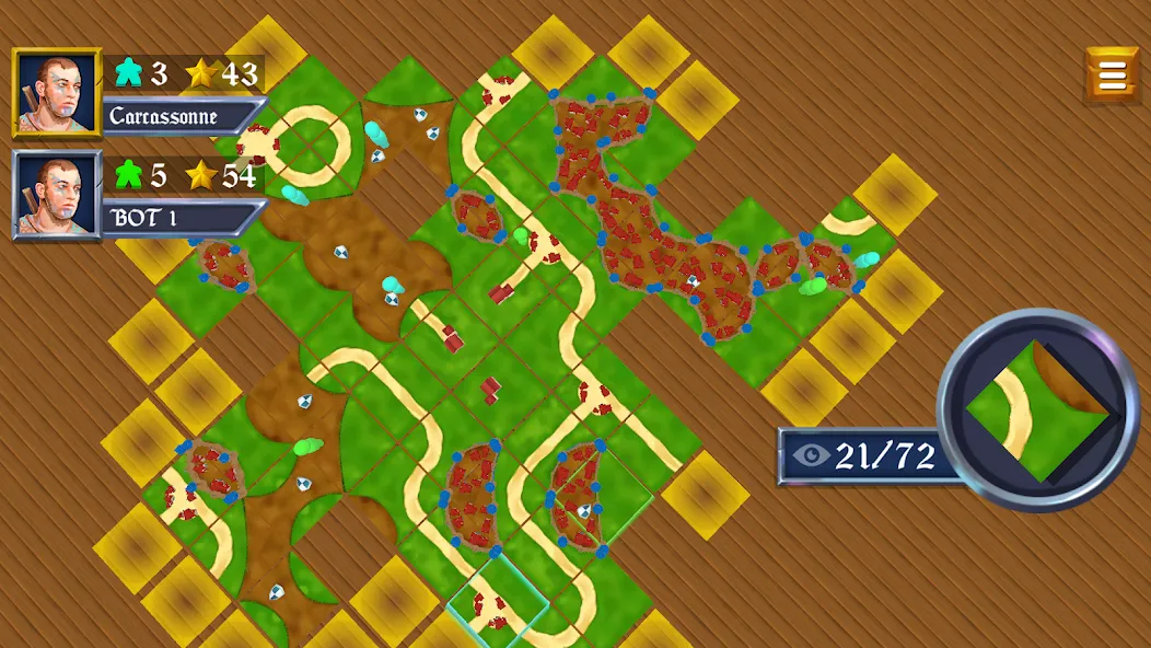War of Carcassonne board Games (Каркассон)  [МОД Unlocked] Screenshot 1