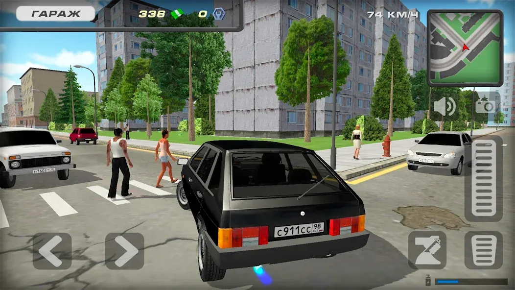Lada 2109 Russian Car Driver  [МОД Бесконечные деньги] Screenshot 2