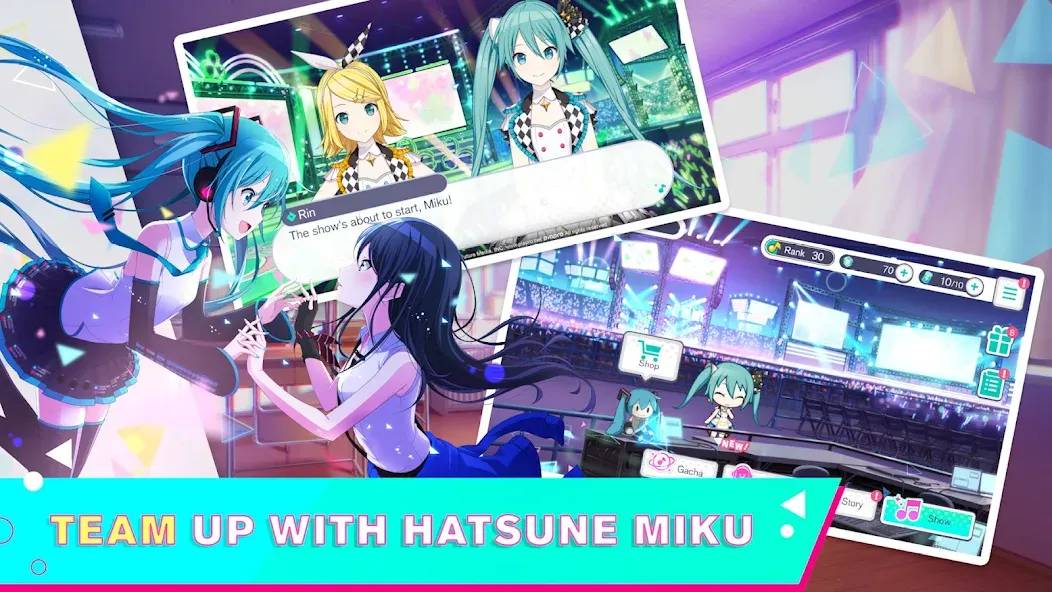 HATSUNE MIKU: COLORFUL STAGE! (Хацуне Мику)  [МОД Бесконечные деньги] Screenshot 1