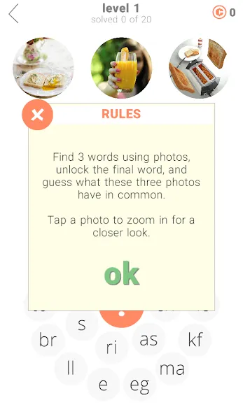3 Circles: Word Game  [МОД Бесконечные монеты] Screenshot 2