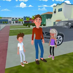 Super Dad Virtual : Happy Game МОД на Андроид