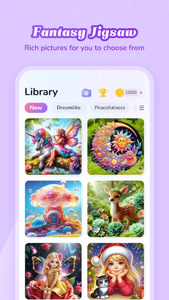 Fantasy Jigsaw - HD Puzzle (Фэнтези Пазл)  [МОД Бесконечные деньги] Screenshot 3