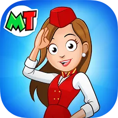 My Town Airport games for kids МОД на Андроид