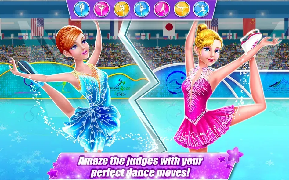Ice Skating Superstar - Perfec  [МОД Бесконечные монеты] Screenshot 1