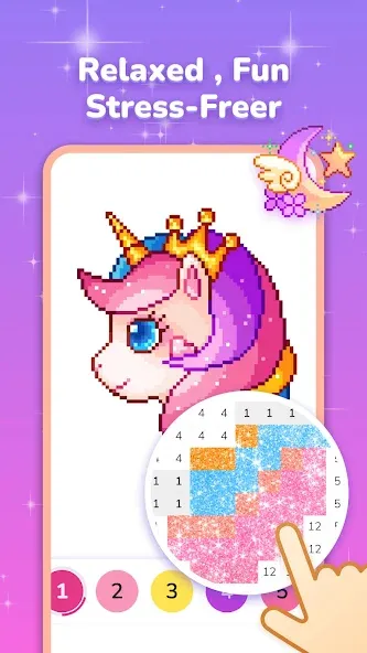 Pixel Coloring-Color by number  [МОД Много монет] Screenshot 3
