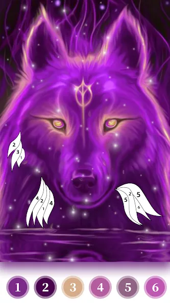 Wolf Coloring Book Color Game (Вульф Колоринг Бук Колор Гейм)  [МОД Бесконечные деньги] Screenshot 4